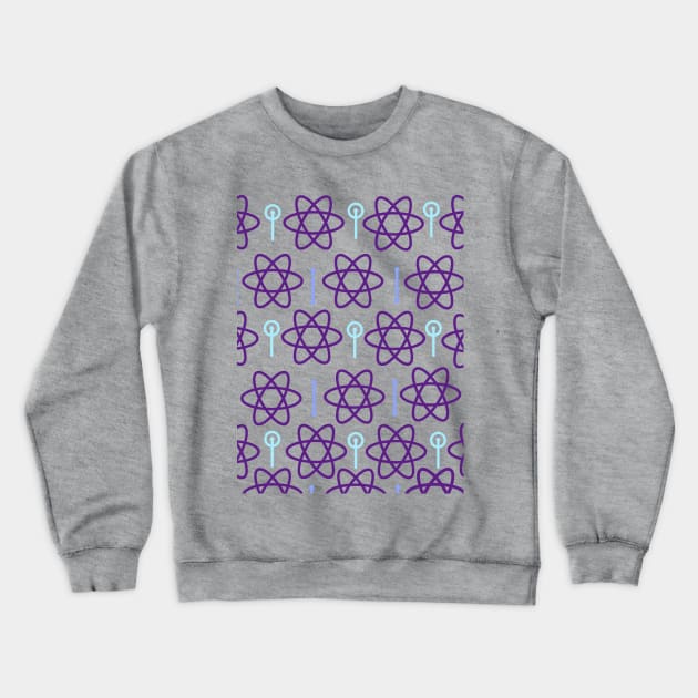 Purple Atomic Pattern Crewneck Sweatshirt by ACircusofLight